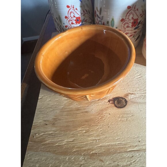 RRP Co Robinson Ransbottom Pottery Orange Mixing Bowl With Arts & Crafts Mission - Picture 5 of 6